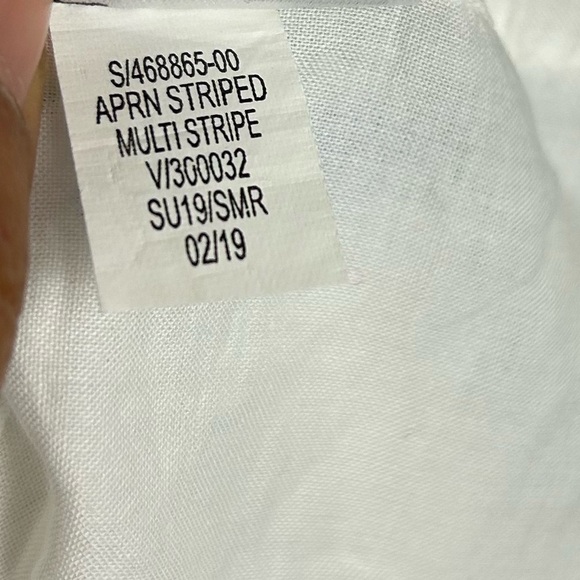 Gap Tall Midi Dress M Linen Blend Striped Summer Vacation Resort Old Money chic - Picture 9 of 16